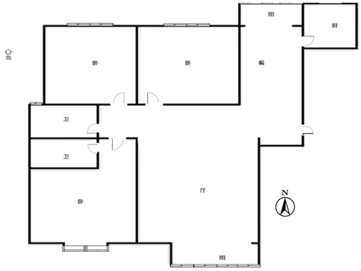 盛世佳园3室2厅2卫户型图