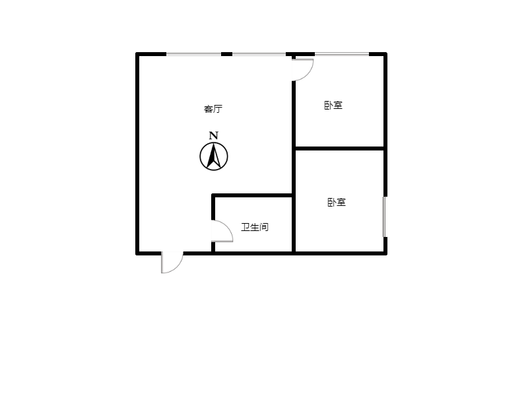 惠友旺角2室1厅1卫户型图