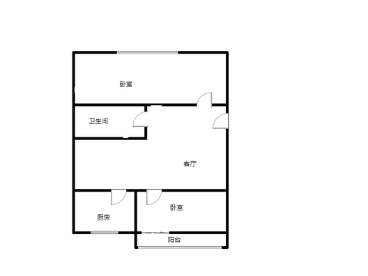 东林家园2室1厅1卫户型图
