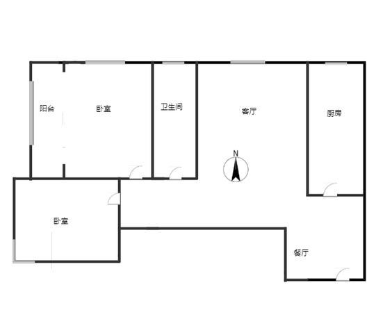 宏远宜居园2室2厅1卫户型图