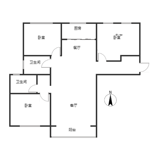 香邑溪谷上园3室2厅2卫户型图