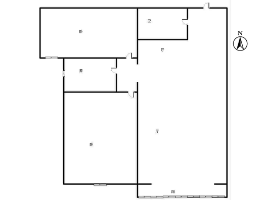 公园壹号2室2厅1卫户型图
