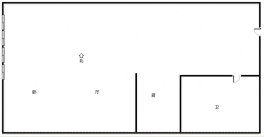 京第银座1室1厅1卫户型图