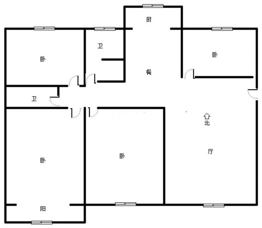 槐林新村4室2厅2卫户型图