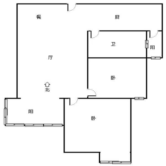 天伦湾嘉园2室2厅1卫户型图