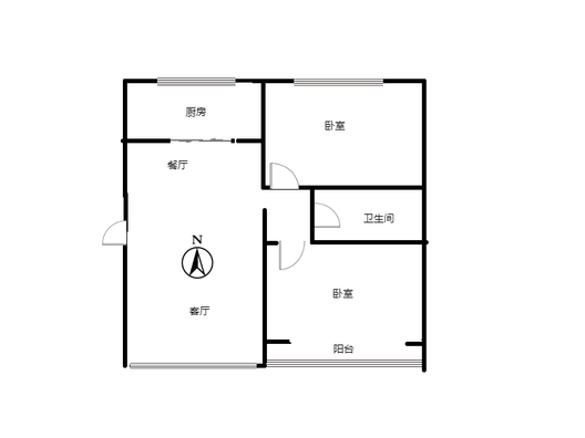 宏远二号院2室2厅1卫户型图