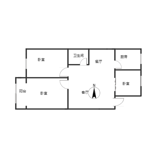 九州小区3室2厅1卫户型图