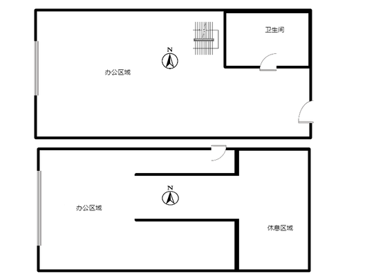 公园80902室2厅1卫户型图