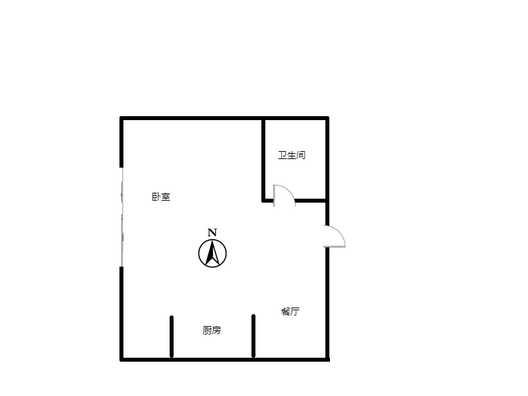 九里京城1室1厅1卫户型图