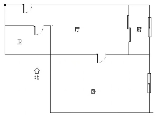公园壹号1室1厅1卫户型图