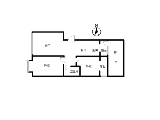 惠友康庭2室2厅1卫户型图