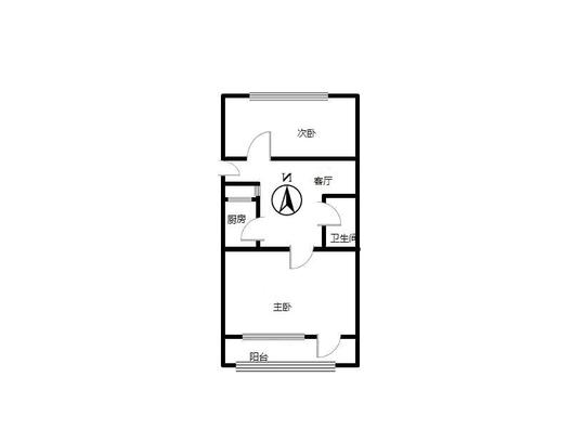 建厂局三队家属院（佳和小区）2室1厅1卫户型图