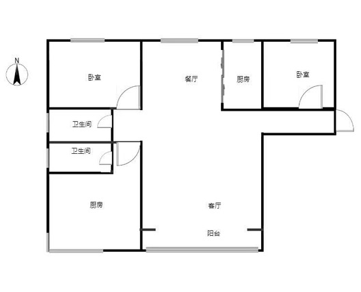 天伦湾嘉园3室2厅2卫户型图