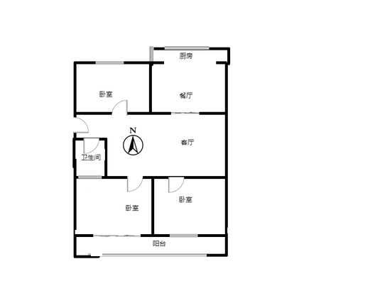 民政局小区3室2厅1卫户型图