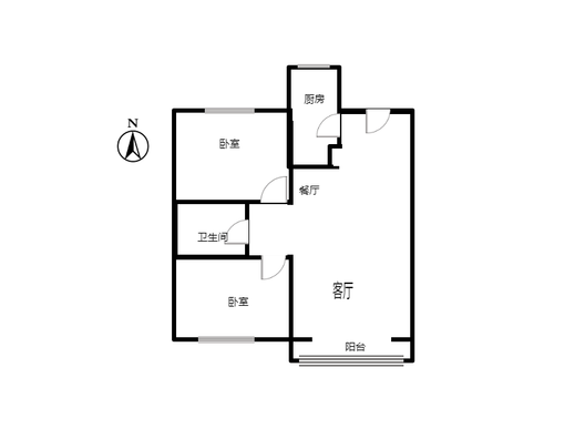 新加坡花园2室2厅2卫户型图