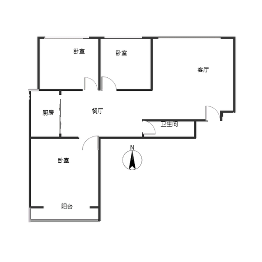 宏远宜居园3室2厅1卫户型图