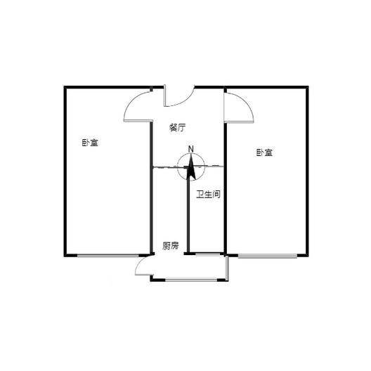 华丰小区2室1厅1卫户型图