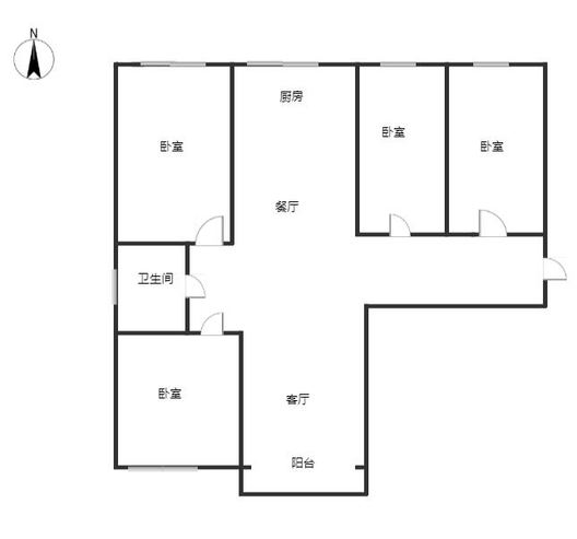 香邑溪谷上园4室2厅1卫户型图