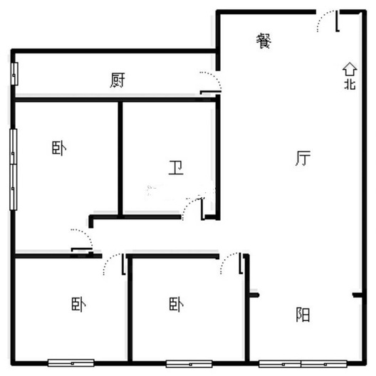 名流一品3室2厅1卫户型图