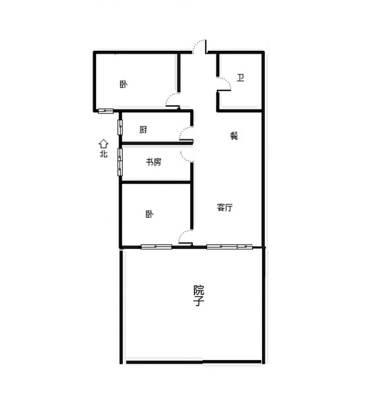 鸿坤理想湾3室2厅1卫户型图