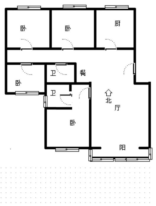 唐人花园4室2厅2卫户型图