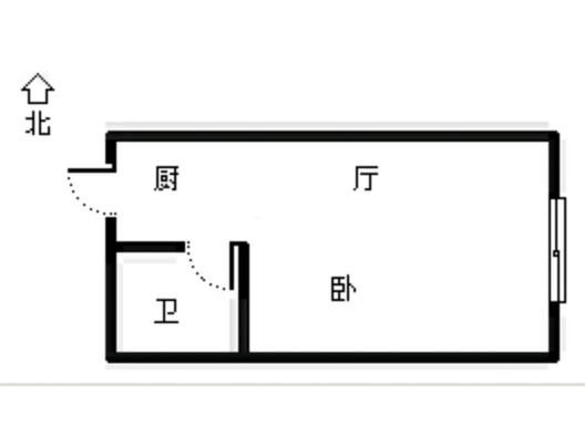 金街公寓1室1厅1卫户型图