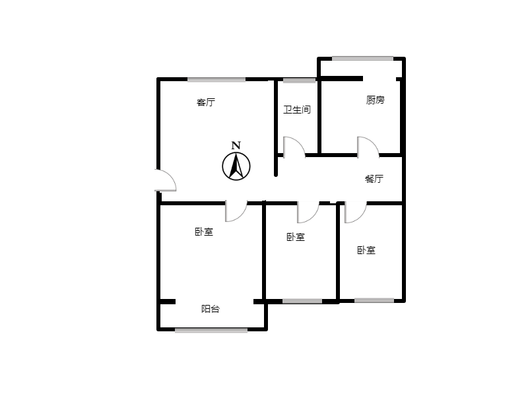 康乐小区3室2厅1卫户型图