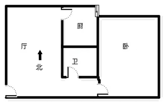 公园壹号1室1厅1卫户型图