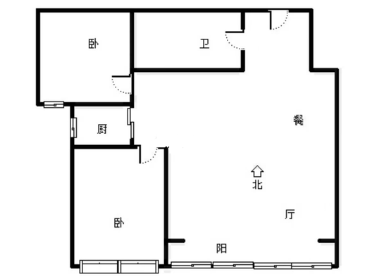 惠友康庭二期2室2厅1卫户型图