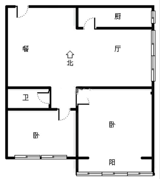 公园壹号2室2厅1卫户型图