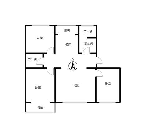 宏远家园3室2厅2卫户型图