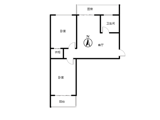 华丰小区2室1厅1卫户型图