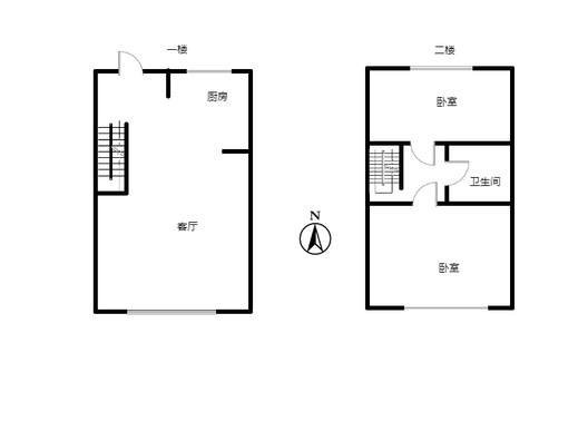 新加坡花园2室1厅1卫户型图