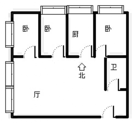 弘德缘（豪门庄园三期）3室1厅1卫户型图