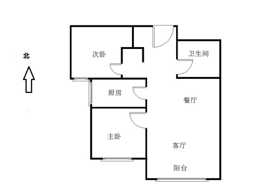 K2狮子城2室2厅1卫户型图