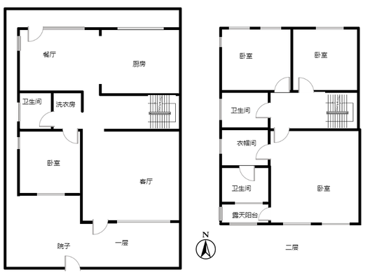 竹语堂5室2厅3卫户型图