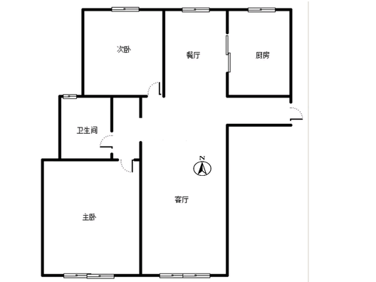 三利中和城二期东区(C区）2室2厅1卫户型图