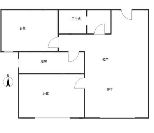 三利中和城二期东区(C区）2室2厅1卫户型图