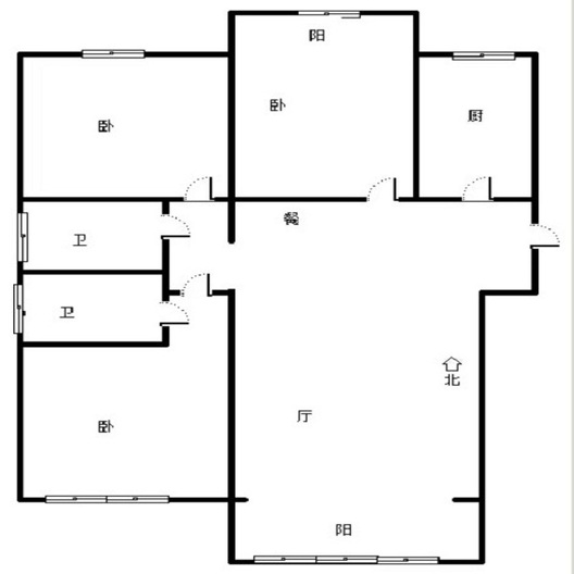 汇元四季橙3室2厅2卫户型图