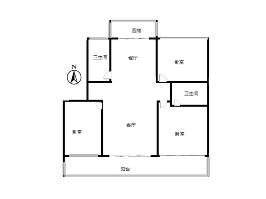 豪门庄园3室2厅2卫户型图
