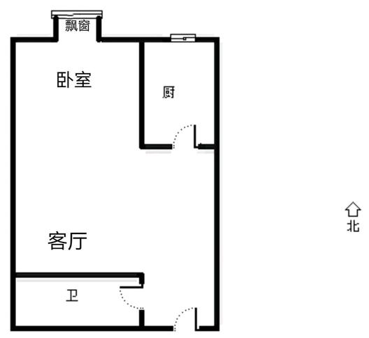 汇元和顺1室1厅1卫户型图