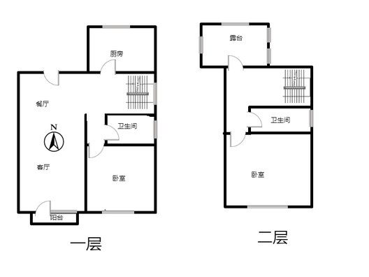 上河天著2室2厅2卫户型图