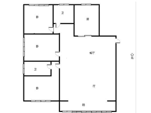新加坡花园3室2厅2卫户型图