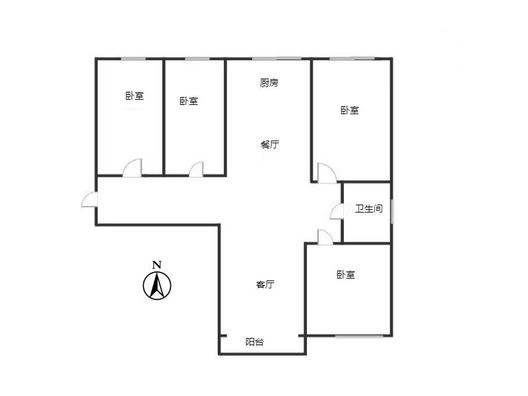 香邑溪谷上园4室2厅1卫户型图