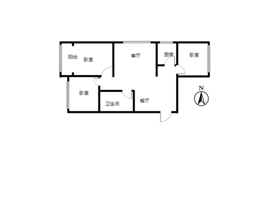 强舜铭城3室2厅1卫户型图