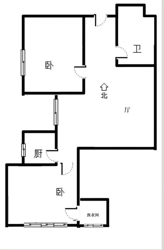 天保郦景2室1厅1卫户型图