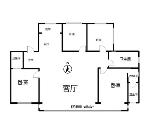 上河天著4室2厅3卫户型图