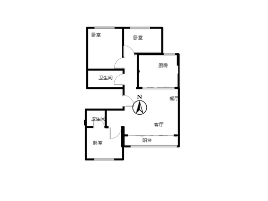 宏远碧罗湾3室2厅2卫户型图