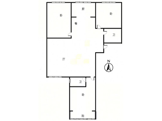 金隅地质嘉园3室2厅2卫户型图