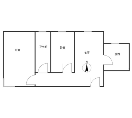 华融现代城2室1厅1卫户型图